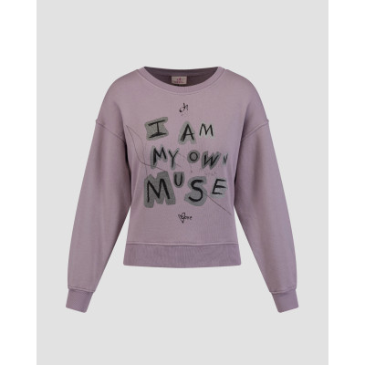 Sweat-shirt imprimé violet pour femmes Deha