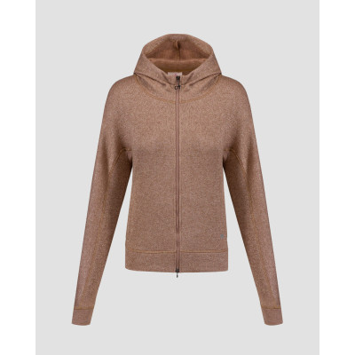 Sweat-shirt en viscose zippé marron pour femmes Deha