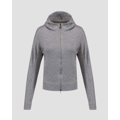 Sweat-shirt à capuche zippé gris pour femmes Deha