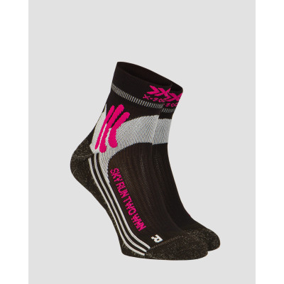 Chaussettes de course noires pour femmes X-Socks Sky Run Two 4.0