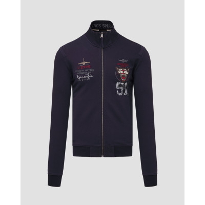 Sweat-shirt bleu marine pour hommes Aeronautica Militare