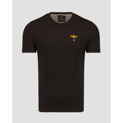 Czarny T-shirt męski Aeronautica Militare