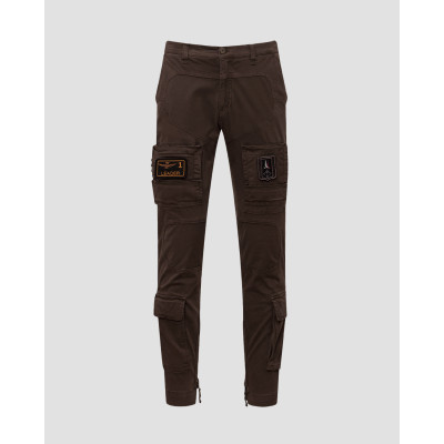 Pantaloni cargo marroni da uomo Aeronautica Militare