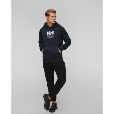 Hanorac bleumarin pentru bărbați Helly Hansen Cotton Fleece Graphic Hoodie