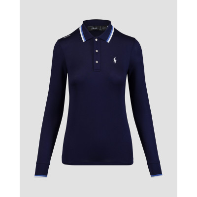 Polo à manches longues bleu marine pour femmes Ralph Lauren RLX Golf