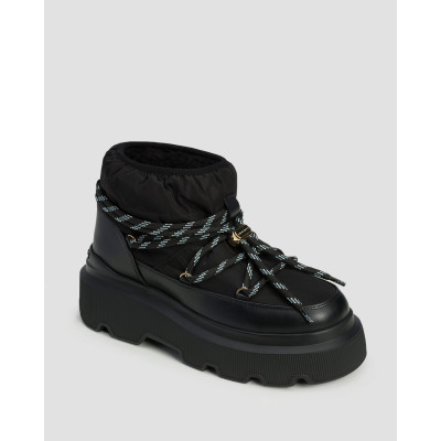 Czarne buty zimowe damskie Inuikii Endurance Puffer