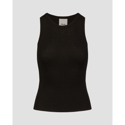 Allude Damen-Top aus Wolle in Schwarz