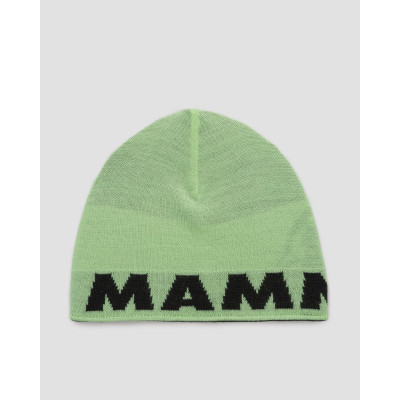 Oboustranná čepice Mammut Logo Beanie v Limetkovém Barevném Odstínu