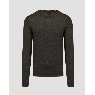 Hugo Boss Leno-P Grauer Wollpullover für Herren