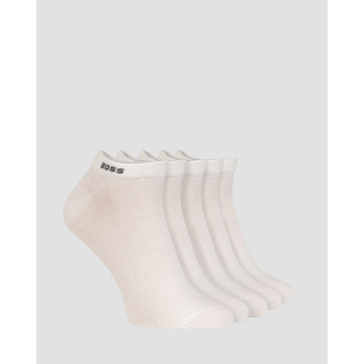 Hugo Boss 5P AS Uni Herrensocken in Weiß