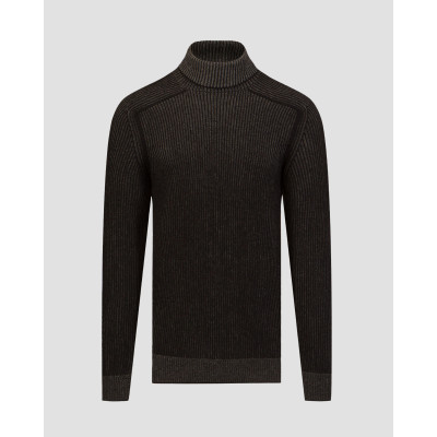 Maglione a collo alto nero in cashmere da uomo Sease