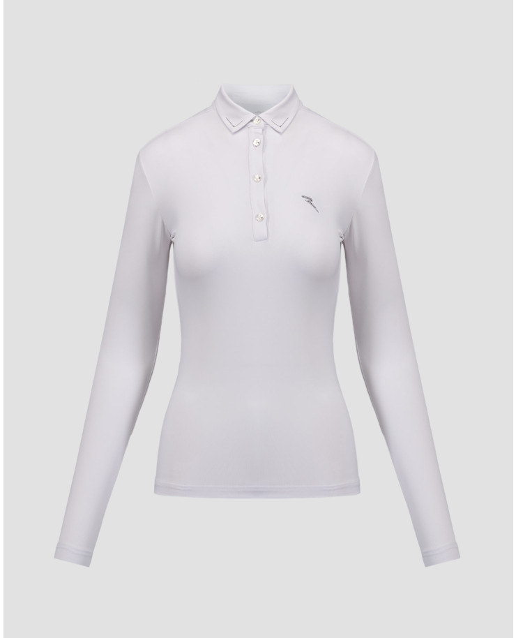 White women's long-sleeved polo Chervo Abracadabra