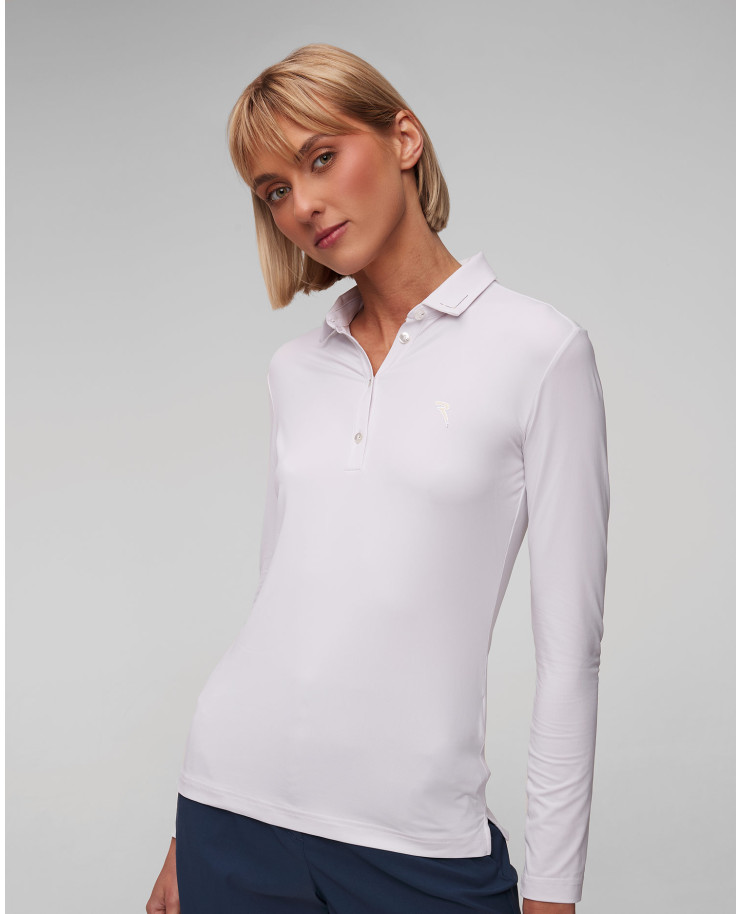 White women's long-sleeved polo Chervo Abracadabra