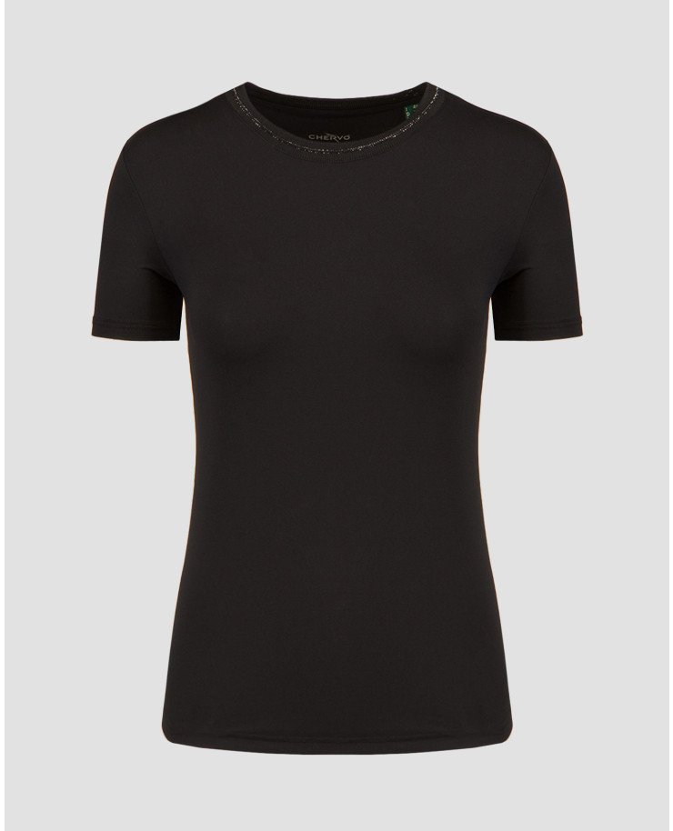 T-shirt noir pour femmes Chervo Loredana