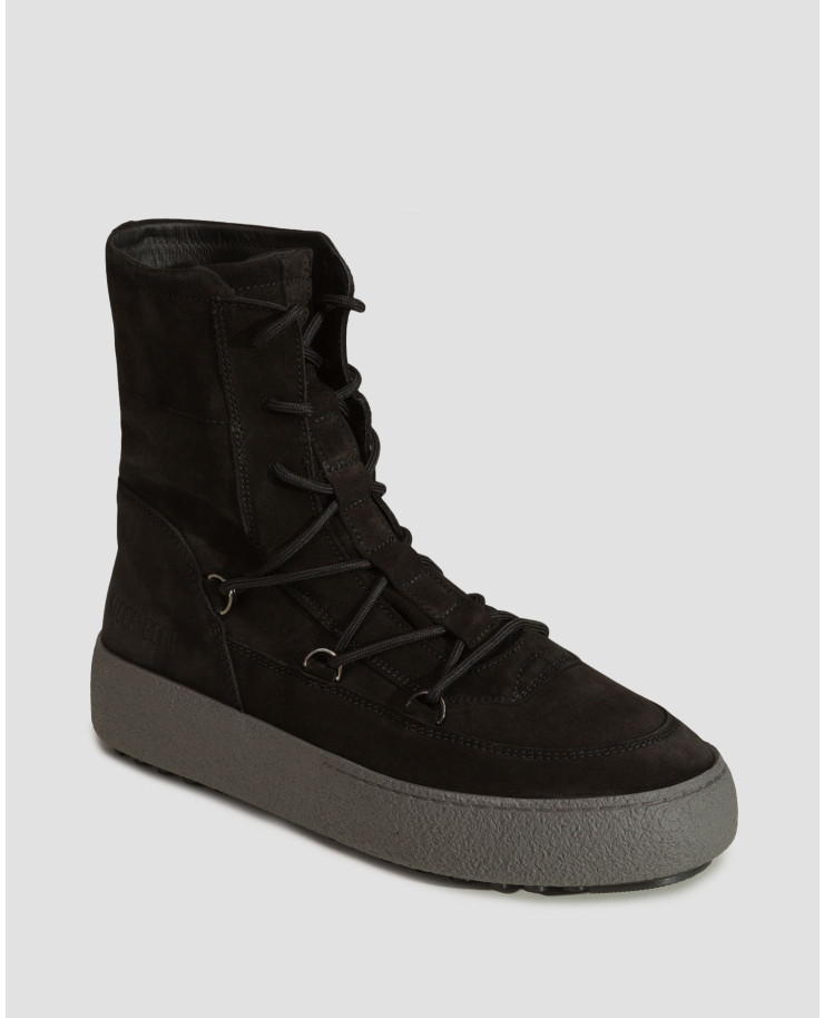 Černé pánské zimní boty Moon Boot Mtrack Lace Suede