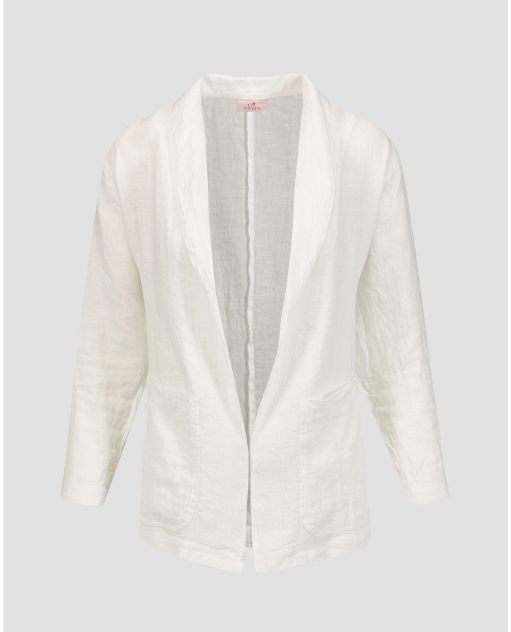 Blazer bianco in lino da donna Deha