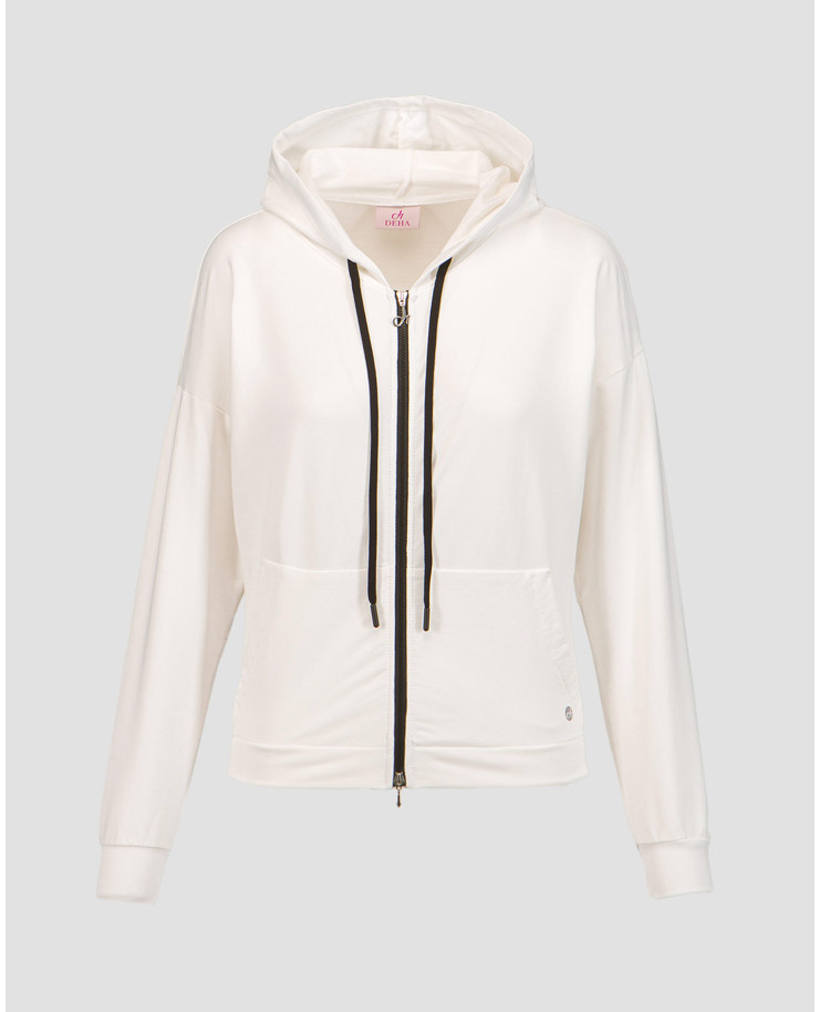 Sweat-shirt blanc pour femmes Deha