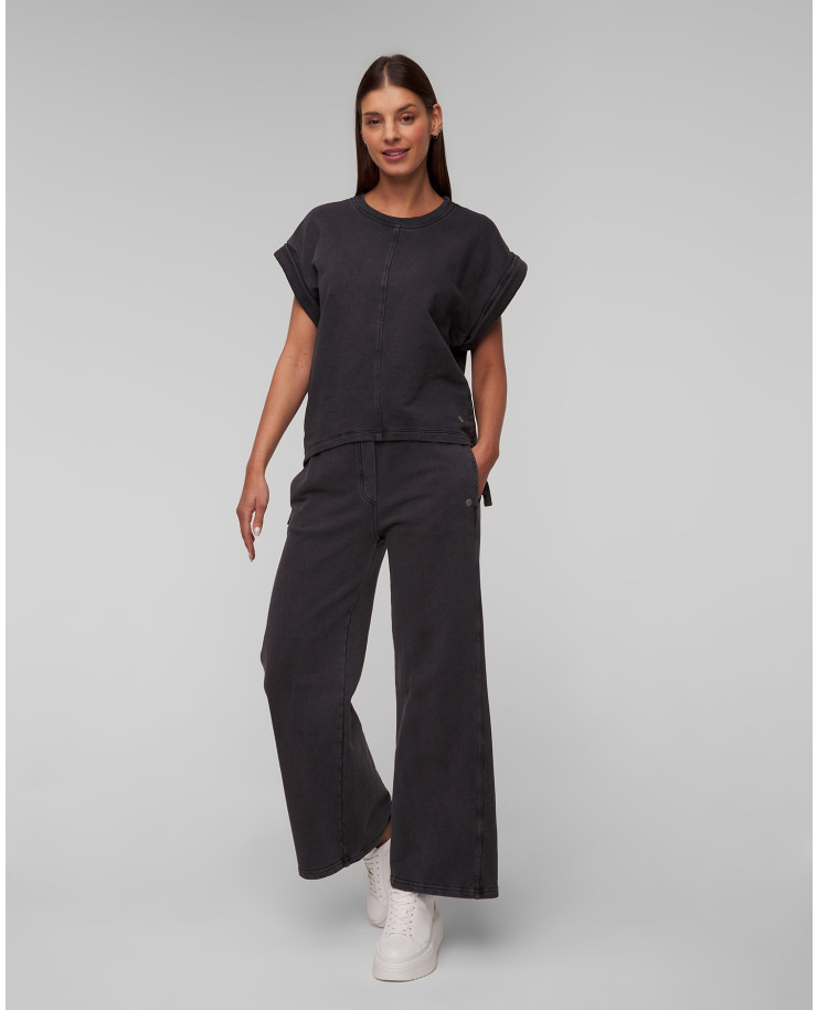 Women's black sweatpants with wide legs Deha