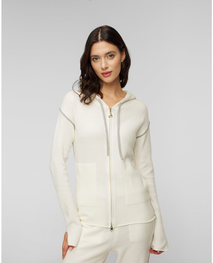 Pull en laine blanc pour femmes Deha