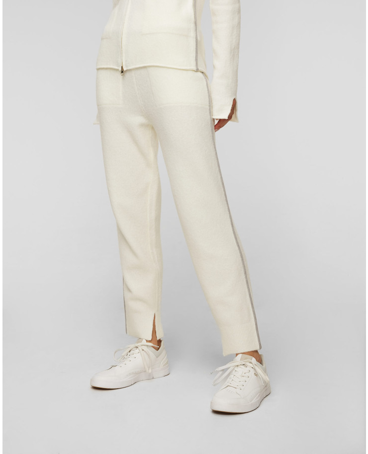 Pantalon tricoté en laine blanche pour femme Deha