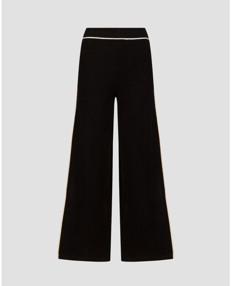 Women's black wool knit trousers Deha