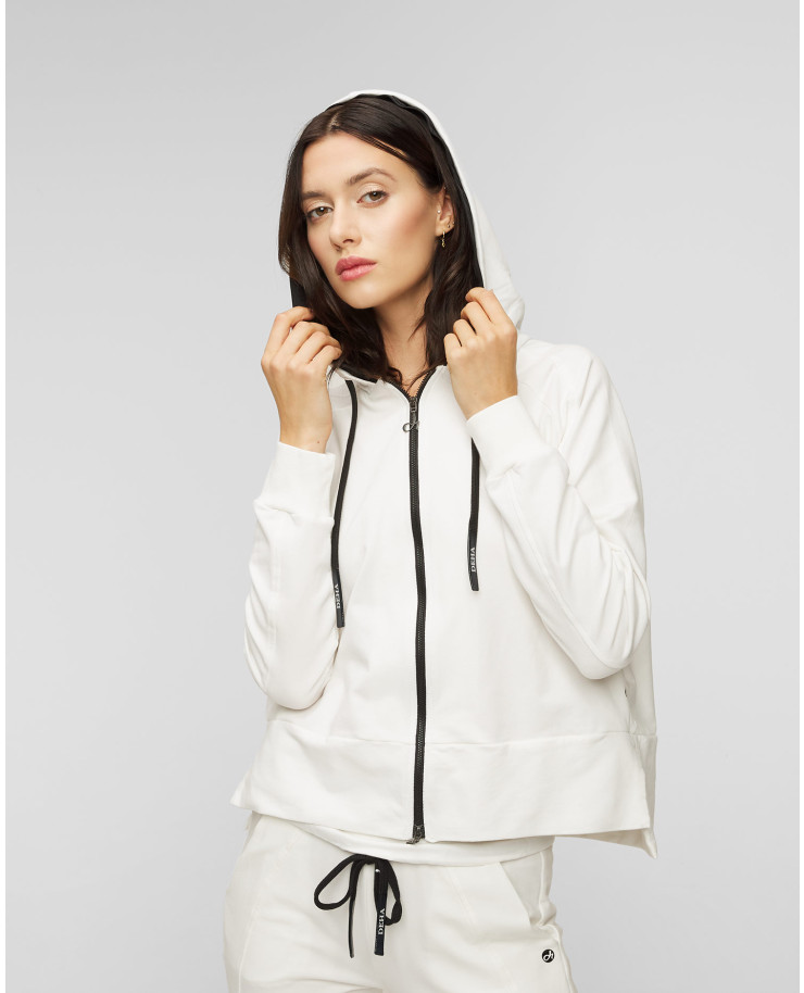 Sweat cardigan tricoté blanc pour femmes Deha