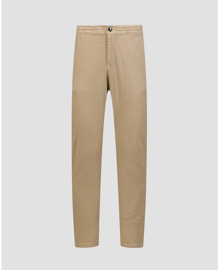 Pantaloni beige in lino da uomo BOGNER Riley-G5