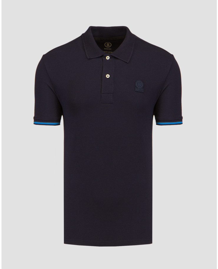 Polo bleu marine pour hommes BOGNER Fion-6 