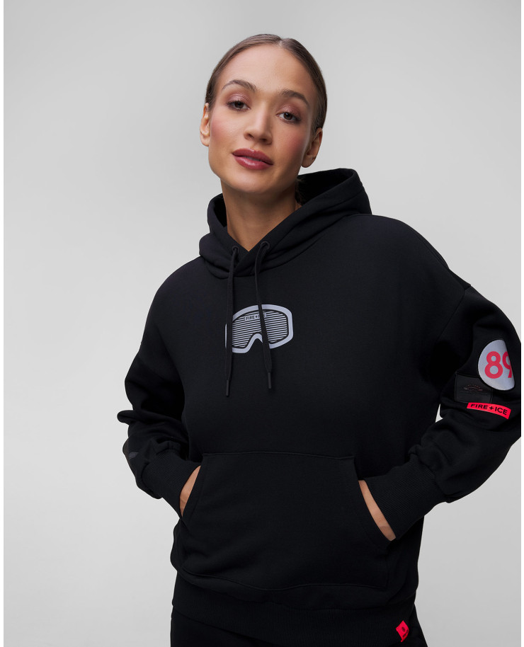 Sweat-shirt à capuche noir pour femmes BOGNER FIRE+ICE Nelly