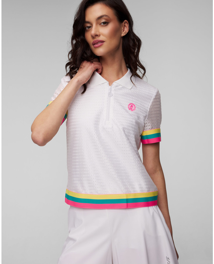 Tricou polo alb pentru femei Sportalm