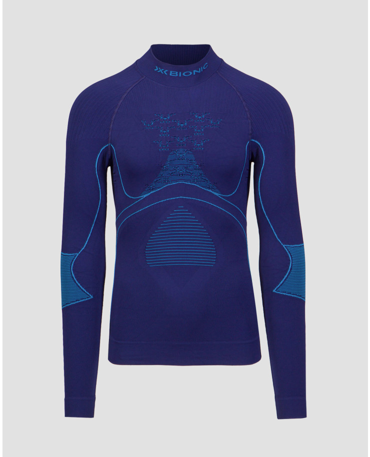 Longsleeve bleu marine pour hommes avec col roulé X-Bionic Energy Accumulator 4.0 Turtle Neck LG SL