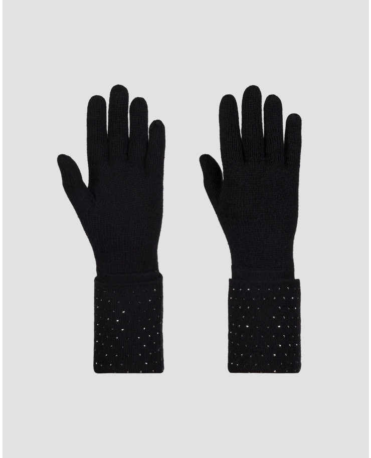 Gants en cachemire noirs pour femmes William Sharp