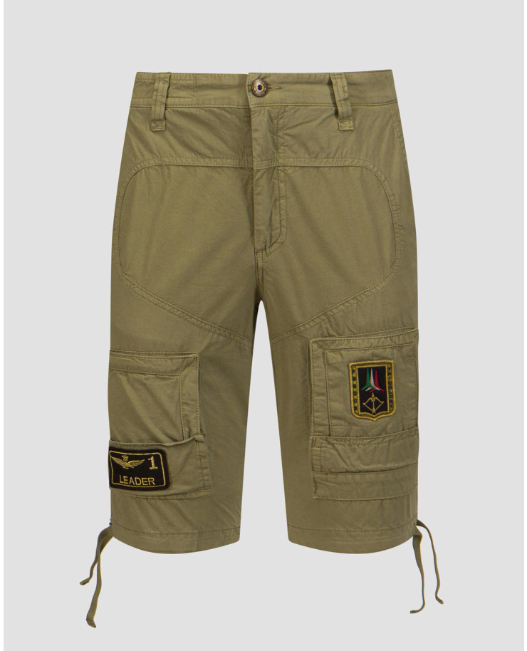 Shorts cargo verdi da uomo Aeronautica Militare