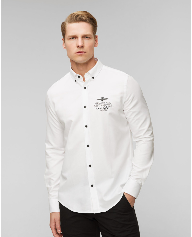 Chemise blanche pour hommes Aeronautica Militare