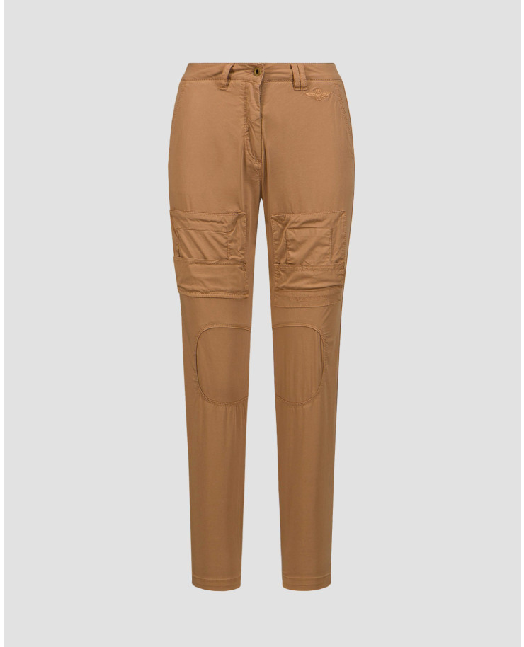 Pantalon cargo marron pour femmes Aeronautica Militare