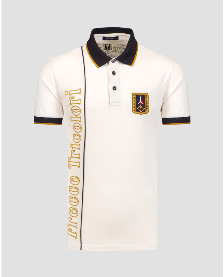 Men's white polo Aeronautica Militare