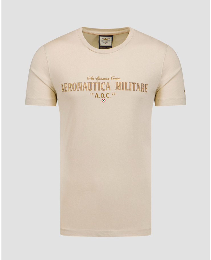 T-shirt beige da uomo Aeronautica Militare