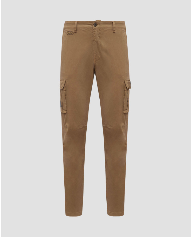 Pantaloni cargo marrone chiaro da uomo Aeronautica Militare