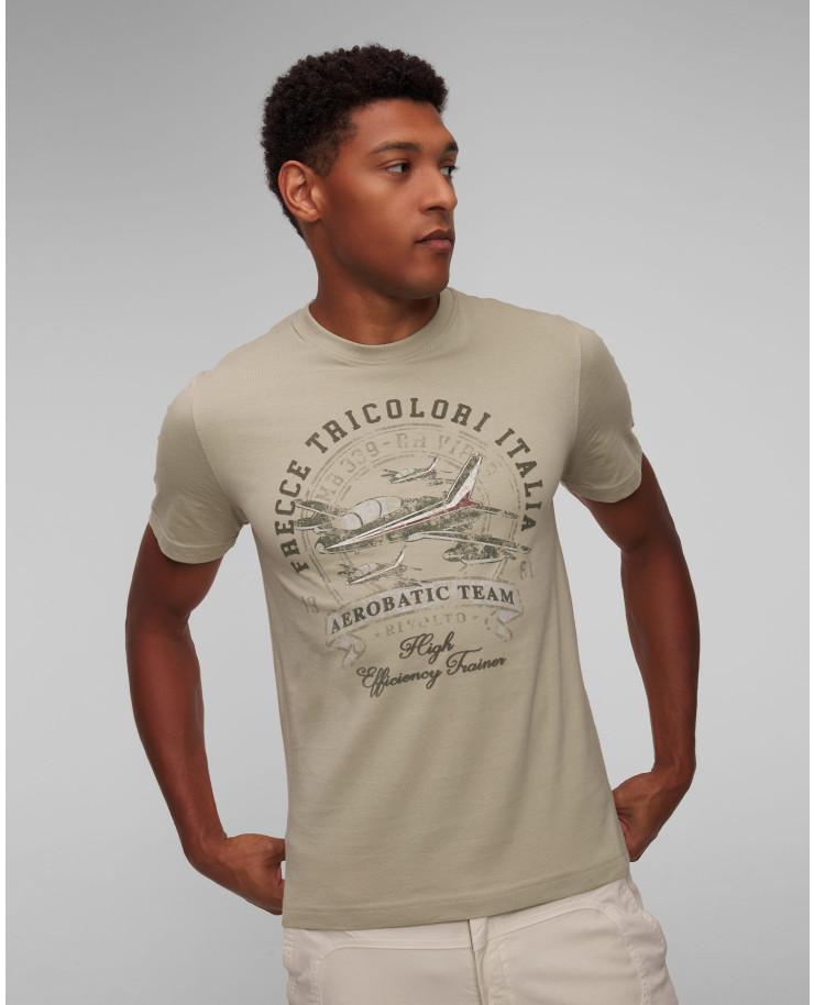 T-shirt beige da uomo Aeronautica Militare