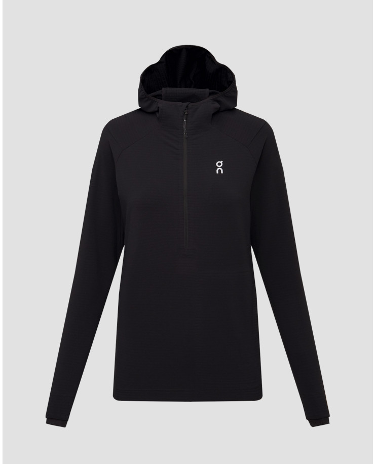 Dámská sportovní mikina s kapucou On Running Pace Hoodie v Černé Barvě