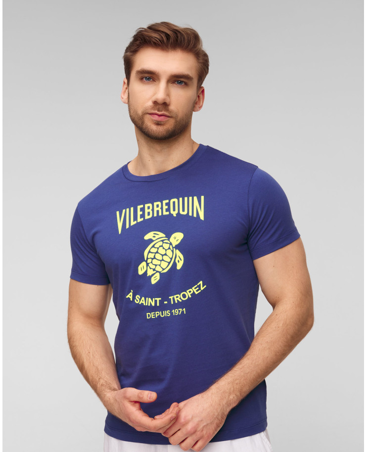 Granatowy T-shirt męski Vilebrequin Portisol