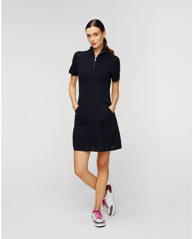 G/Fore Rib Collar Wollkleid