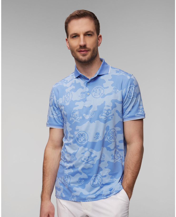 Polo bleu clair pour hommes G/Fore Exploded Camo Tech Jersey Polo