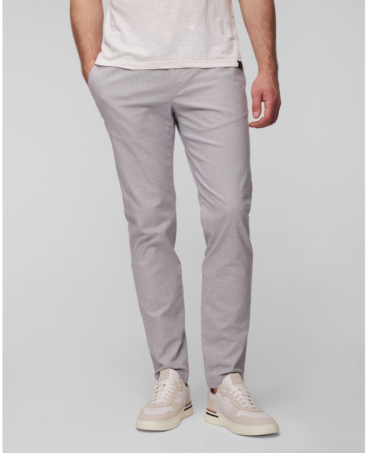 Pantalon en lin bleu pour hommes Alberto Jump-Smart Linen