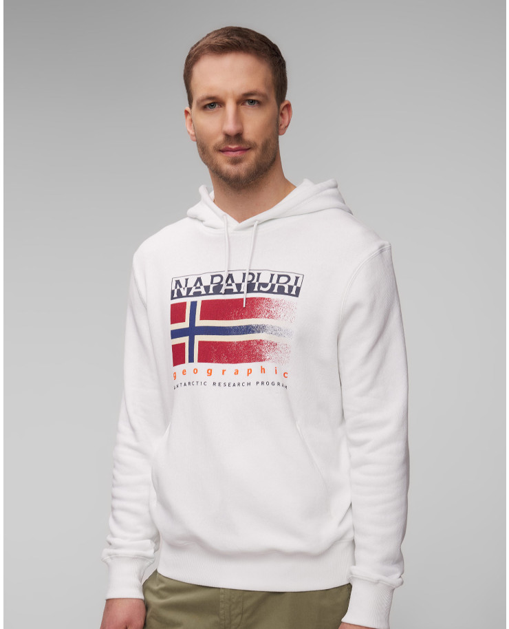 Sweat-shirt à capuche blanc pour hommes Napapijri B-Kreis H