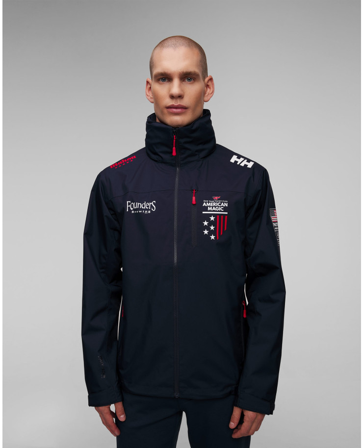 Pánska tmavomodrá jachtárska vetrovka Helly Hansen AM Crew Hooded Jacket 2.0