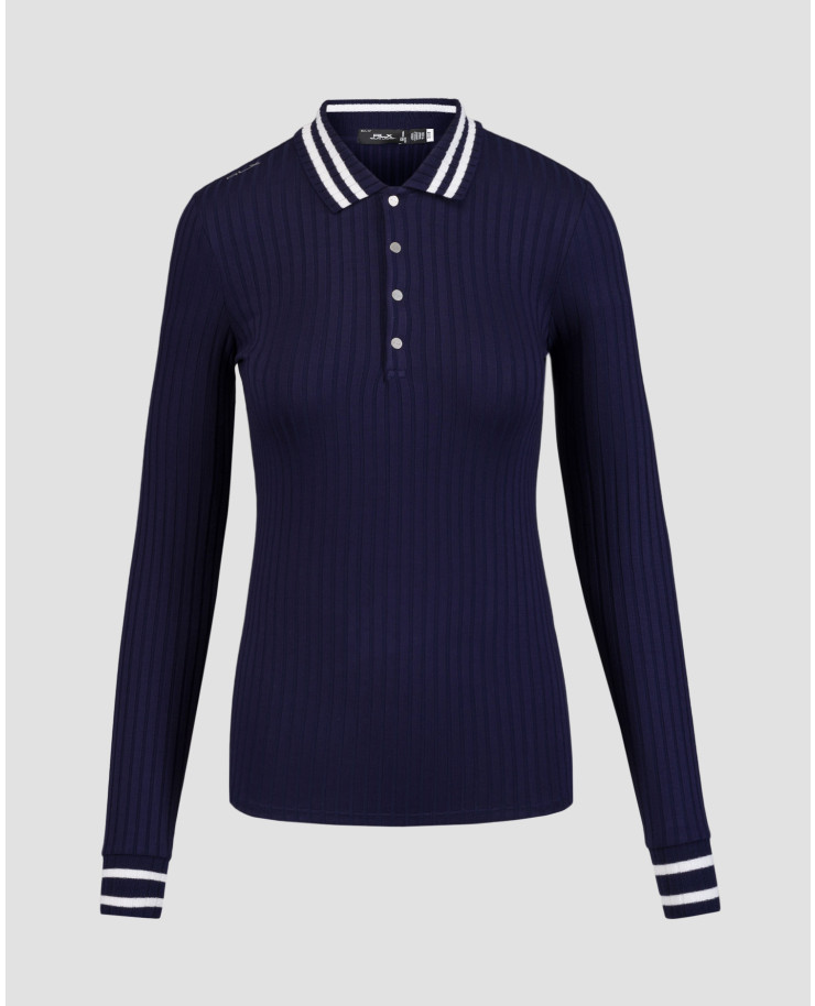 Polo à manches longues bleu marine pour femmes Ralph Lauren RLX Golf