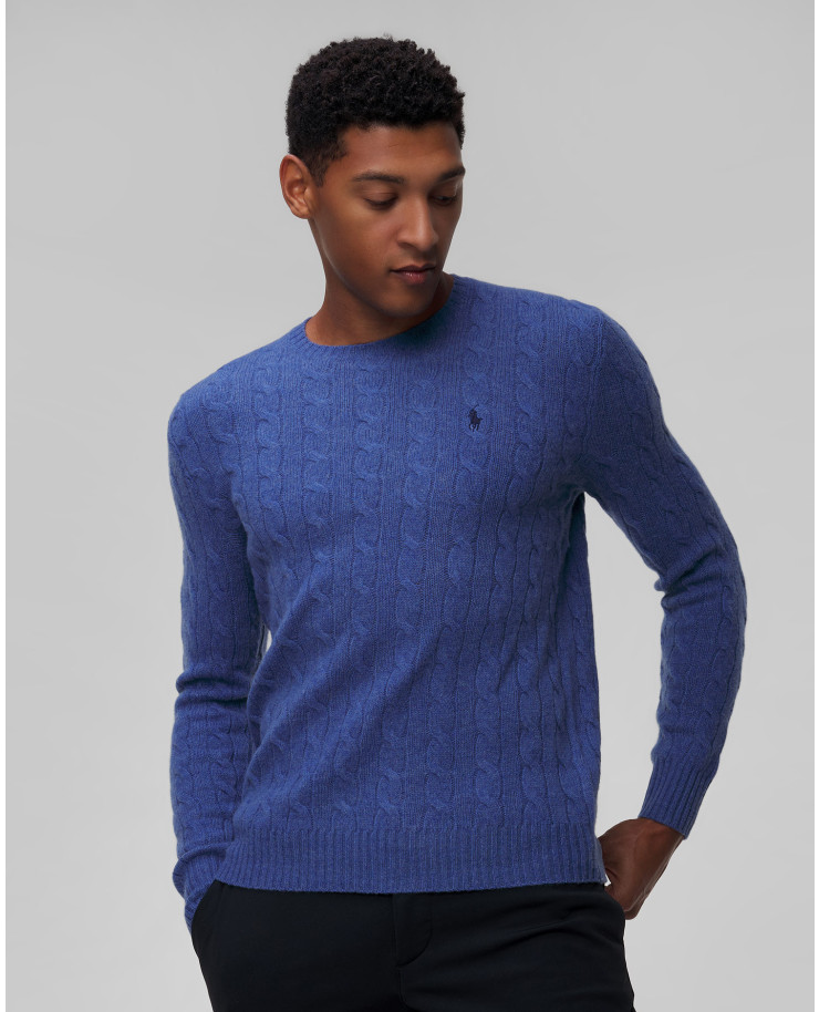 Pull en laine bleu pour hommes Polo Ralph Lauren