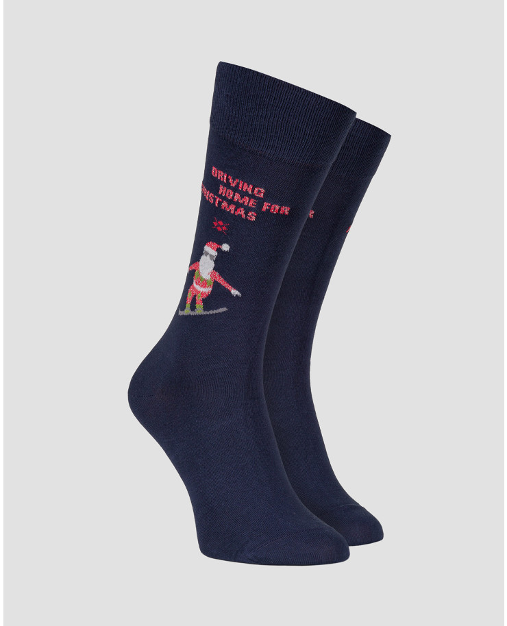 Chaussettes de Noël pour hommes Burlington Snowboarding Santa 