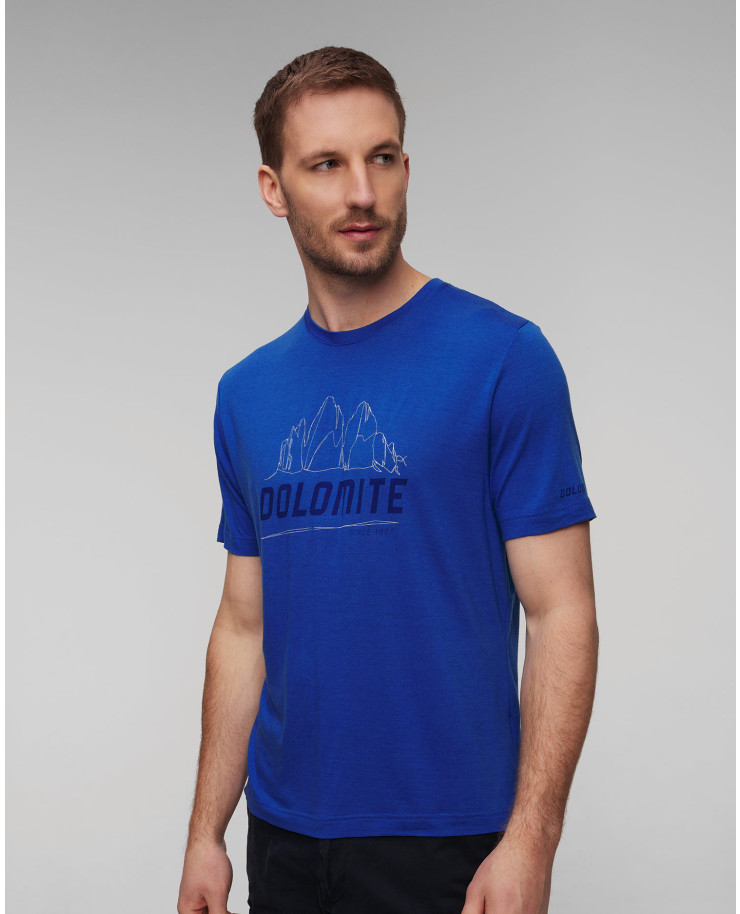 Dolomite Cristallo Merino SS Herren-T-Shirt in Blau